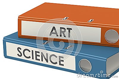 Art and science folders isolated Stock Photo