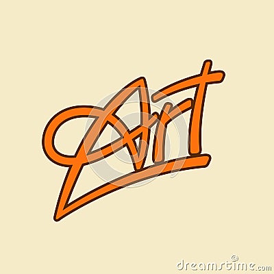 art Sign Card, Logo, Poster. Design Vector Vector Illustration