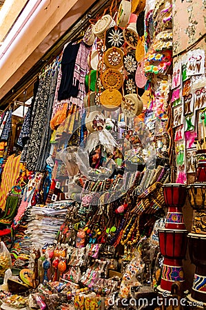 The souvenirs sold at Guwang Art Market Editorial Stock Photo