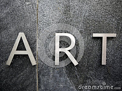 ART stainless steel letters Stock Photo