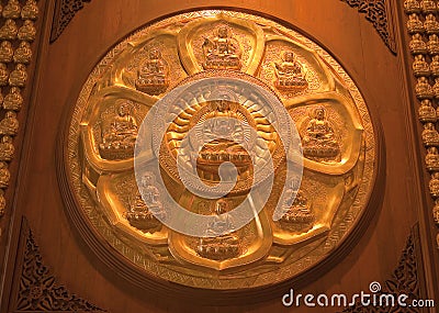 Art in temple chinese style in thailand Stock Photo
