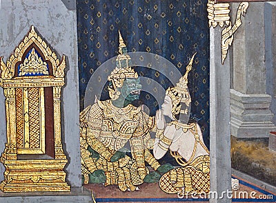Art thai painting Stock Photo