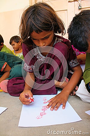 Art Therapy for Refugee Children Editorial Stock Photo