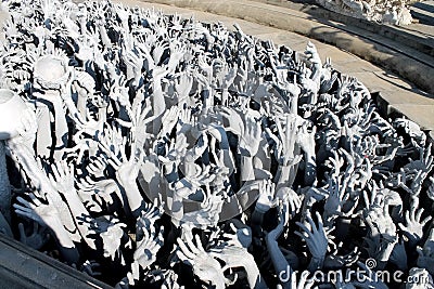 The Art at Wat Rong Khun Editorial Stock Photo