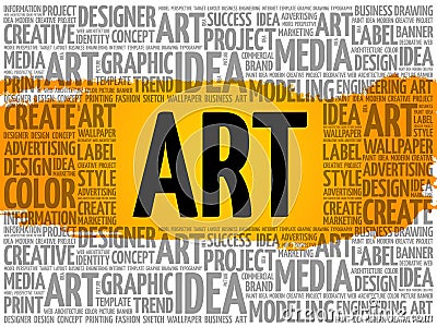 ART word cloud, creative business concept Stock Photo
