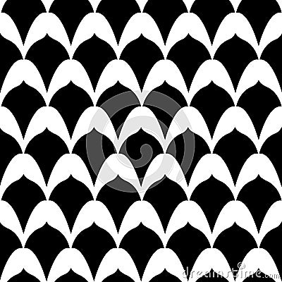 Art Deco print in Black & White Vector Illustration