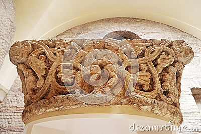 Artefacts from Musee de Cluny in Paris,Museum of the Middle Ages Editorial Stock Photo