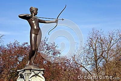 Artemis Fountain in Hyde Park Stock Photo