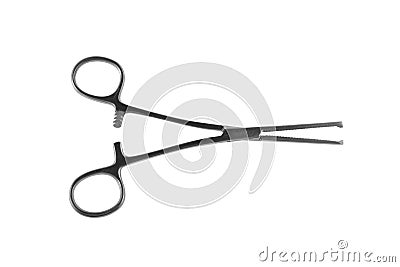 Artery clamp curved Stock Photo