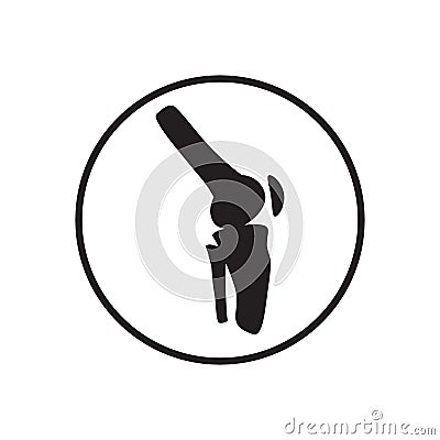 Arthritis icon. Osteopath practice. Osteoporosis sign, osteoarthritis anatomical . Spine pain, intervertebral hernia are Stock Photo