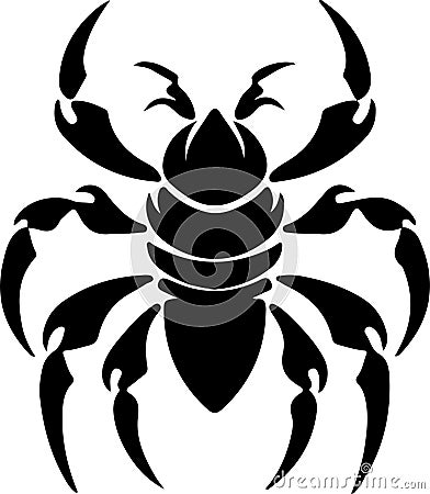 arthropod Black Silhouette Generative Ai Vector Illustration