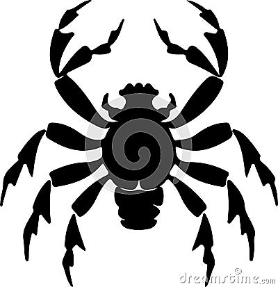 arthropod Black Silhouette Generative Ai Vector Illustration