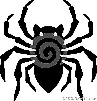 arthropod Black Silhouette Generative Ai Vector Illustration