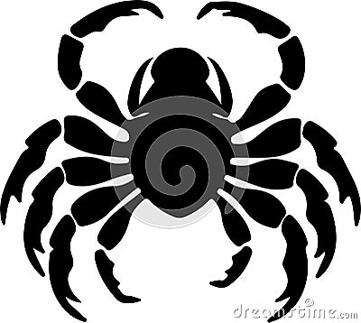 arthropod Black Silhouette Generative Ai Vector Illustration