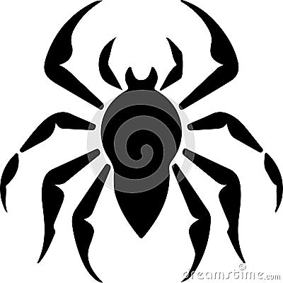 arthropod Black Silhouette Generative Ai Vector Illustration