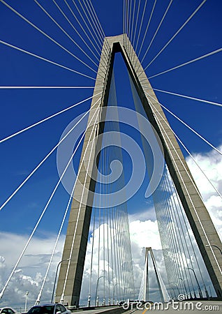 Arthur Ravenel Bridge 3 Stock Photo