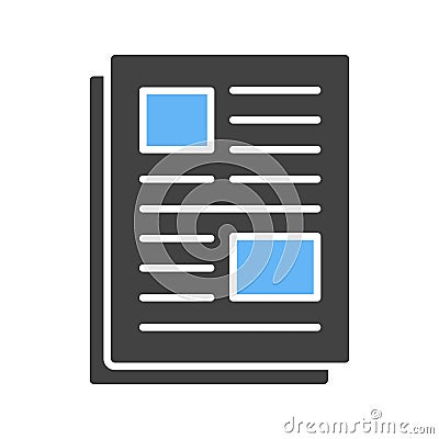 Article icon vector image. Vector Illustration