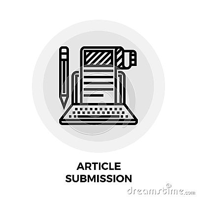 Article Submission Icon Vector Illustration