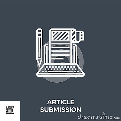 Article Submission Icon Vector. Vector Illustration