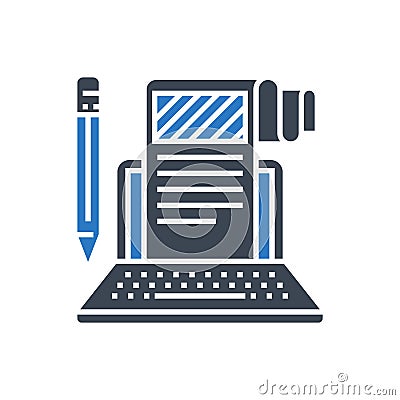 Article Submission Vector Glyph Icon Vector Illustration