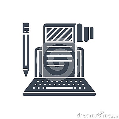 Article Submission Vector Glyph Icon Vector Illustration