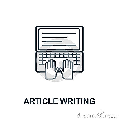 Article Writing icon from digital marketing collection. Simple line element Article Writing symbol for templates, web design and Stock Photo