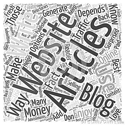 Articles You Write What to Do With Them word cloud concept vector background Vector Illustration