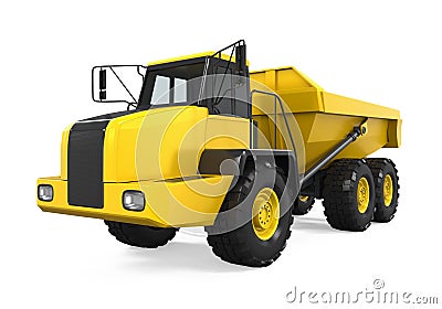 Articulated Dump Truck Isolated Stock Photo