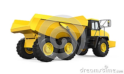 Articulated Dump Truck Isolated Stock Photo