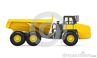 Articulated Dump Truck Isolated Stock Photo