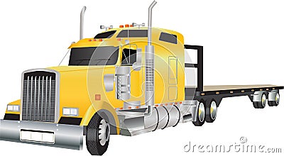 Articulated Truck Vector Illustration