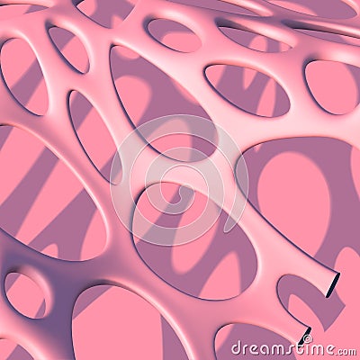 Artificial biologic fiber background with abstract pink mesh Vector Illustration