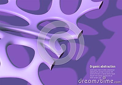 Artificial biologic fiber background with abstract violet mesh Vector Illustration