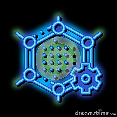 Artificial Graphene Technology neon glow icon illustration Vector Illustration