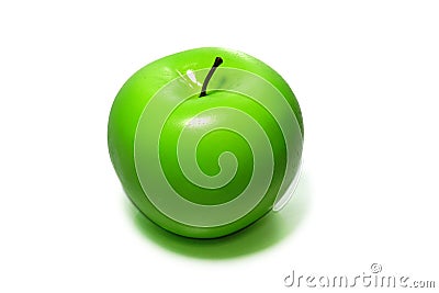 Artificial green apple iso lated. Stock Photo