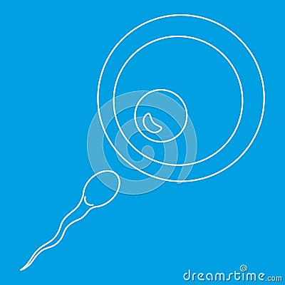 Artificial insemination icon, outline style Vector Illustration