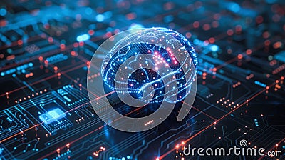 Artificial Intelligence and AI technology concept processor chip background LLMs Stock Photo