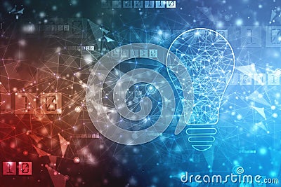 Artificial Intelligence Background, innovation background Stock Photo