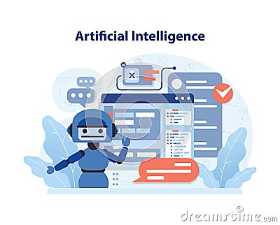 Artificial Intelligence concept. Vector Illustration