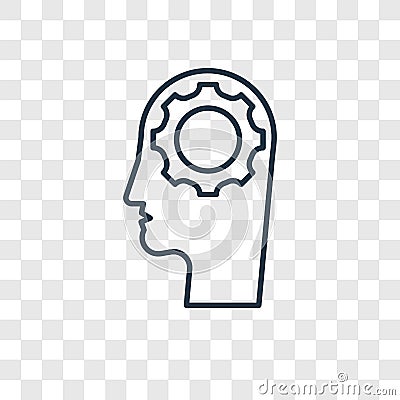 Artificial intelligence concept vector linear icon isolated on t Vector Illustration