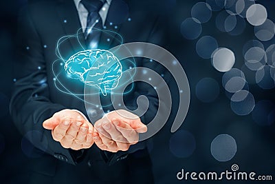 Artificial intelligence and creativity Stock Photo