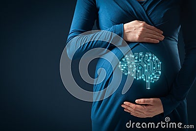 Artificial intelligence and cyborg concept Stock Photo