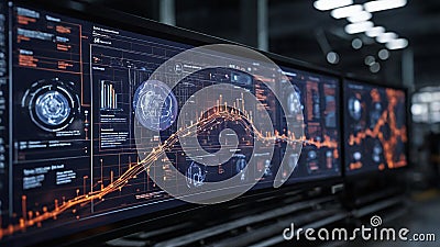 artificial intelligence, data analysis, machine learning in automating business strategies Stock Photo