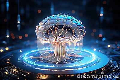 Artificial intelligence, development of automated computer work, online virtual assistant, chat, future technologies Stock Photo