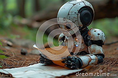 Artificial intelligence excelling as a proficient writer creating compelling content Stock Photo