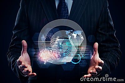 Artificial intelligence and future concept Stock Photo