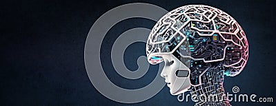 Artificial intelligence and future technologies. AI Learning and Artificial Intelligence Concept. Business, modern technology, Stock Photo