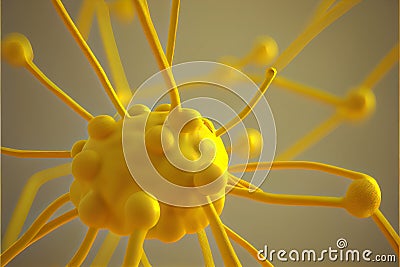 Artificial Intelligence Futuristic Neurolink Connectors created with Generative Ai Stock Photo