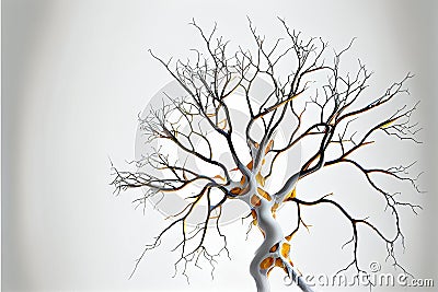 Artificial Intelligence Futuristic Neurolink Connectors created with Generative Ai Stock Photo