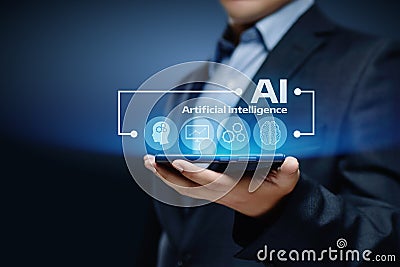 Artificial intelligence Machine Learning Business Internet Technology Concept Stock Photo